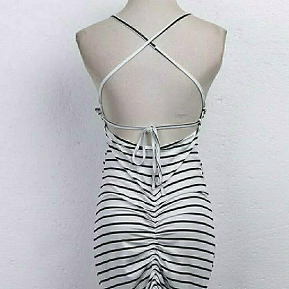 Lowered**Maxi boho strappy striped long dress - Picture 4 of 8